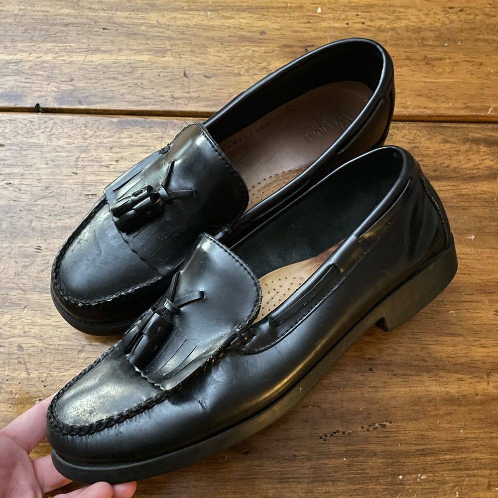 Bass Black Leather Loafers